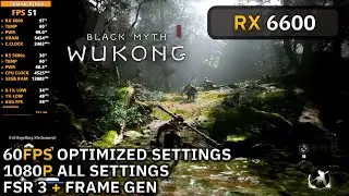 RX 6600 - Black Myth: Wukong FULL GAME - 60 FPS Optimized Graphics & 1080P All Settings