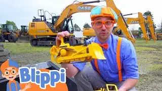 Blippi Learns About Diggers | Construction Vehicles For Kids | Educational Videos For Toddlers