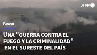 Brasil en "guerra" contra incendios en región sureste | AFP