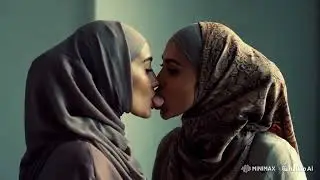 Lesbian Hijab Girls Sharing Beautiful Kissing Moments 💋