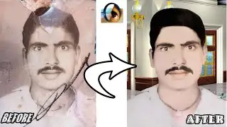 How to old photo restoration photoshop | damaged photo restor in photoshop 7.0 |Awais Sabri|