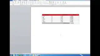 How to add numbers in columns in a Word table