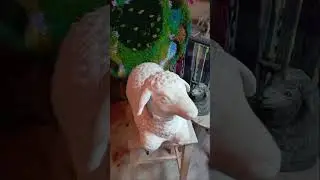 Белая овечка#. Садовая скульптура из керамики. #ceramic #sculpture #statue #gardendecor