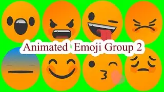 Green Screen Animated Emoji Pack collection group 2