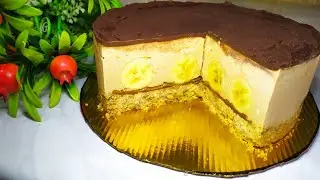 Банановый Чизкейк без выпечки Bananli chizkeyk tortini tayorlash