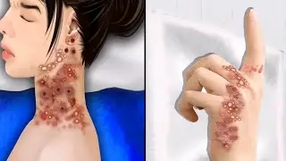 pimples removal, blackhead asmr | asmr makeup removal animation | ear cleaning | ear wax removal