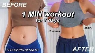 smaller waist in a week?? i did a 1 MINUTE exercise for 7 days (shocking results)