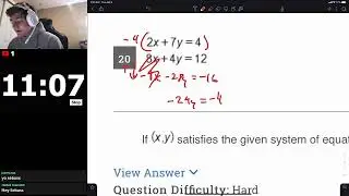 SAT MATH - APRIL 2021 NO CALCULATOR (IN REAL TIME!)
