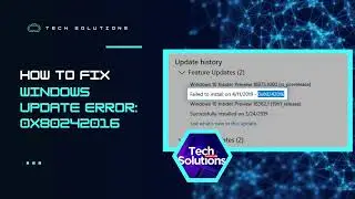 FIX Windows Error:  0x80242016  