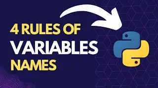 Rules for setting variable names in Python | Python Tutorial for Beginners