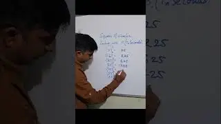 squares in seconds l numbers ending with 5 