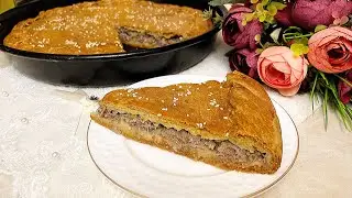 СЫТНЫЙ,АРОМАТНЫЙ И ОЧЕНЬ ВКУСНЫЙ МЯСНОЙ ПИРОГ