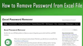 How to Remove Password from Excel File