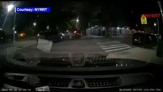Video shows car flipping onto parked cars after crash
