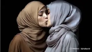Royal Muslim women kissing in the palace | Lesbians Kissing Video💋