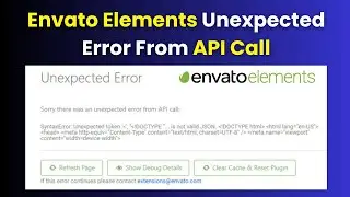 Envato Elements Unexpected Error From API Call (Solved) in WordPress