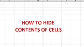 How to hide cell contents in Excel spreadsheets.