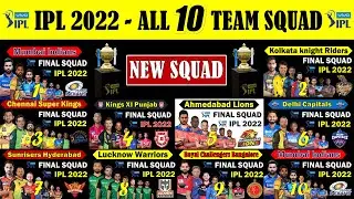 IPL 2022 - All Teams New Squad | All 10 Teams New Squad IPL 2022 | KKR, CSK, MI, RCB, Squad IPL 2022