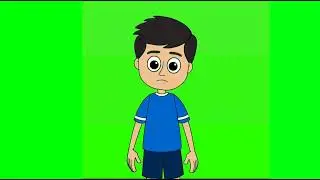 green screen boy cartoon character | green screen | green screen cartoon