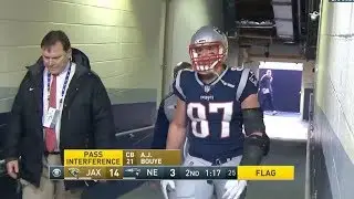 Rob Gronkowski Leaves Field After Suffering Head Injury