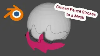 Grease Pencil Strokes to a Mesh in Blender / Blender tutorial