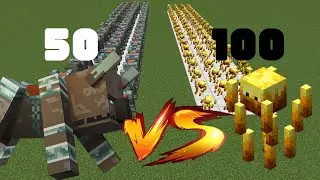 50 RAVAGERS x 100 BLAZES in MINECRAFT !!!