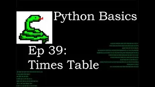 Python Basics Times Table