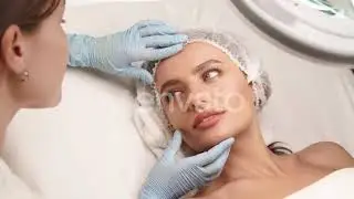 Beauty Surgeon Checking Female Face at Beauty Clinic | Stock Footage - Envato elements