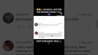 I appreciate all the love on “Real” ! 🖤🔥 I love yall 🙏🏾