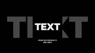 Simple text animation in after effects #aftereffects #textanimation #tutorials