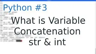 Python: What is Variable in python & Concatenation str & int values