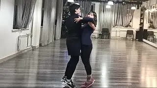 Наша предновогодняя репетиция перед выступлением. Медленный вальс. Slow waltz. Ballroom practice.