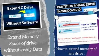How to extend drive memory without losing data | Add Storage to drive  | Allocating memory to drive