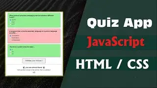 Create a Quiz App  using HTML CSS & JavaScript | Quiz Web App using JavaScript & Animation