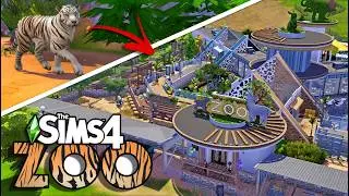 I built a PLAYABLE ZOO 🐯🐘 Sims 4 speed Build | 10 Animals in! | NO CC | sims 4 business and hobbies