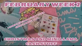 cash stuffing Christmas binder and mini llama day | i completed my very first ever challange