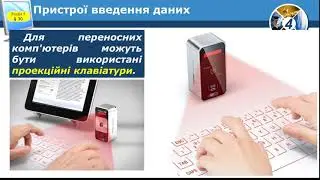 4 клас.  Пристрої введення та виведення інформації