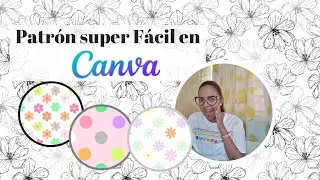 Patrón súper fácil en Canva para imprimir en telas