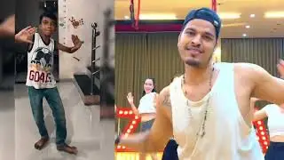 Hardik Vs @SurajDancefitness :Single take, no edits, perfect synchronize of steps throughout video.