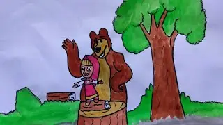 Masha and the bear | Masha Drawing #shorts #mashaandthebear #nickelodeon #viralvideo #easydrawing