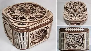 Шкатулка-конструктор из дерева. Шкатулка с механизмом и секретом