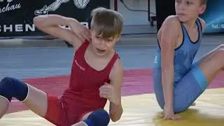 Wrestling / Ringen, LM Sachsen 2023, Jugend B, Freestyle, 35 kg, Kromm - Haufe