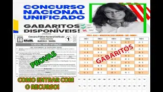 CNU COMO VER AS PROVAS e GABARITOS e COMO ENTRAR COM RECURSO , em caso de erro nas questões!