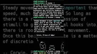 linux command for fun; fortune or cowsay 
