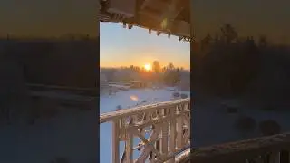 Утро во глубине Тверской области может быть таким, если проснуться в Отеле-Усадьбе Времена года