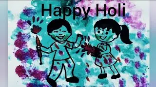 Holi special drawing easy #viralvideo #trendingvideo #easydrawing #holispecialdrawing
