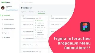 Interactive Dropdown Menu Animation in Figama