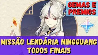 Ningguang Missão Lendária - Representante de Liyue gemas e prêmios