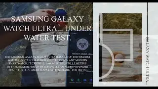 Samsung Galaxy Watch Ultra: Testing In The Water at Lake Mary