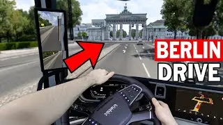 POV drive in Berlin & Tesla Gigafactory | Euro Truck Simulator 2 gameplay with MOZA TSW | Real hands